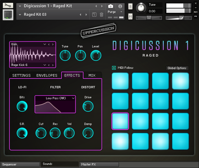 Digicussion 1 Sounds Page Screenshot by Uppercussion