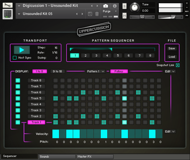Digicussion 1 Sequencer Page Screenshot by Uppercussion